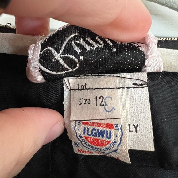 Vintage Gold Metallic Brocade Size M Evening Blouse Black Bow 80s Cocktail Top - Picture 9 of 10